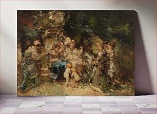 Πίνακας, The Offering (L'Offrande) by Adolphe Joseph Thomas Monticelli