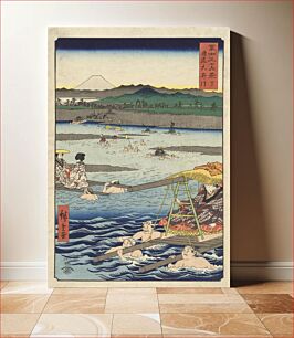 Πίνακας, The Ōi River between Suruga and Tōtōmi Provinces by Utagawa Hiroshige