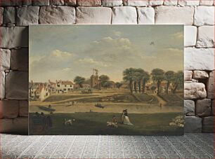 Πίνακας, The Old Parish Church and Village, Hampton-on-Thames, Middlesex, 18th century