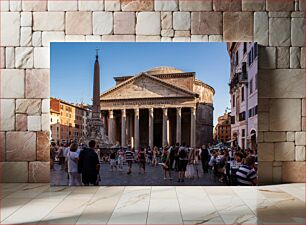 Πίνακας, The Pantheon and Piazza della Rotonda Το Πάνθεον και η Piazza della Rotonda