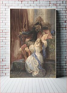 Πίνακας, The Pardon Refused (from Sir Walter Scott's "Kenilworth") by Camille-Joseph-Etienne Roqueplan