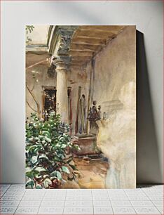 Πίνακας, The Patio (1908) by John Singer Sargent