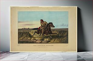 Πίνακας, The Prairie Hunter. “One rubbed out!” (1852) by Nathaniel Currier