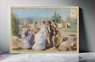 Πίνακας, The princess and the swineherd, 1890, by Magnus Enckell