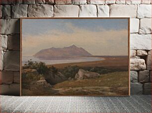 Πίνακας, The promontory of Monte Circeo seen from the surroundings of Terracina by Jørgen Valentin Sonne