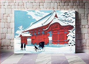 Πίνακας, The Red Gate of Hongo in Snow (1926) by Hiroaki Takahashi