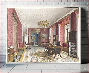 Πίνακας, The Red Room, Schloss Fischbach, Friedrich Wilhelm Klose