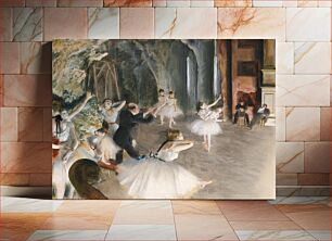 Πίνακας, The Rehearsal Onstage (1874) by Edgar Degas