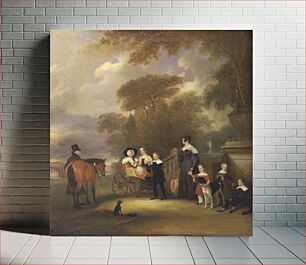 Πίνακας, The Rev. and Mrs. Henry Palmer with their six younger children at Withcote Hall, Near Oakham, Leicestershire