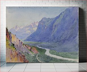 Πίνακας, The Rhone from the Path to Salvari (Switzerland), George Elbert Burr