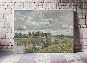 Πίνακας, The River Oise near Pontoise (1873) by Camille Pissarro
