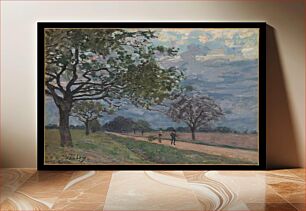 Πίνακας, The Road from Versailles to Louveciennes by Alfred Sisley