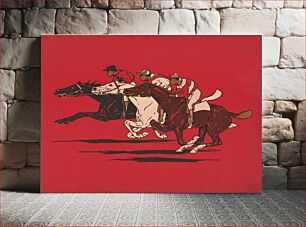Πίνακας, The Runners (1900), vintage horse racing illustration