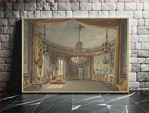 Πίνακας, The Saloon, Brighton Pavilion by attributed to Auguste Charles Pugin