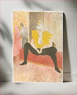 Πίνακας, The Seated Clowness (Mademoiselle Cha-u-ka-o) (from the series Elles) by Henri de Toulouse–Lautrec