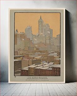 Πίνακας, The Singer Building from Brooklyn Bridge (1914) by Rachael Robinson Elm