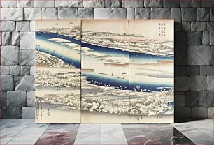 Πίνακας, The Sumida River in Snow by Utagawa Hiroshige