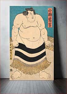 Πίνακας, The Sumo Wrestler, Koyanagi Tsunekichi (1840), illustration by Utagawa Kunisada