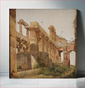 Πίνακας, The Temple of Hera at Paestum, Italy by Jørgen Roed