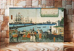 Πίνακας, The Thames River, London by Utagawa Yoshitora