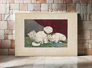 Πίνακας, The three white kittens: peace O.S. sc. between 1879 and 1907 by Currier & Ives