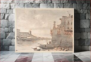 Πίνακας, The Tiber at the Outskirts of Rome by Victor Jean Nicolle