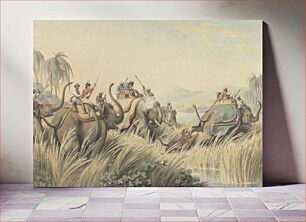 Πίνακας, The Tiger at Bay: an illustration for Captain Thomas Williamson's "Oriental Field Sports"