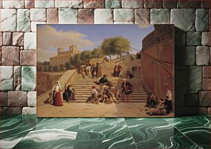 Πίνακας, The upper part of the Spanish Steps in Rome by Julius Friedlænder