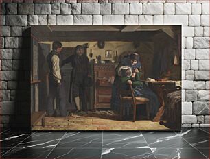 Πίνακας, The village carpenter brings the coffin to the dead child by Christen Dalsgaard