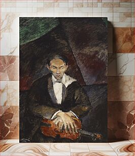 Πίνακας, The violin player, 1922, Alvar Cawén