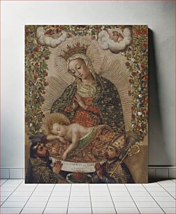 Πίνακας, The Virgin Adoring the Christ Child with Two Saints (La Virgin adorando al Niño Jesús con dos santos) by Unidentified artist