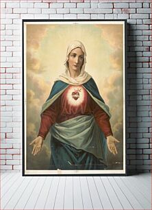 Πίνακας, [The Virgin Mary with heart emblem on chest]