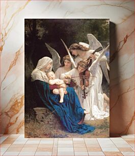Πίνακας, The Virgin of the angels (1881) neoclassical oil painting by William-Adolphe Bouguereau