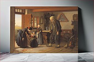 Πίνακας, The visit to grandfather by Julius Exner