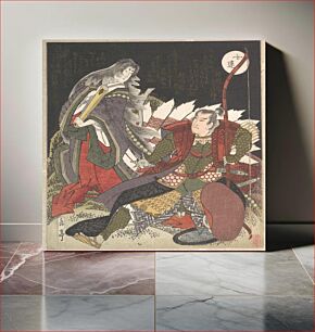 Πίνακας, The Warrior Miura-no-suke Confronting the Court Lady Tamamo-no-mae as She Turns into an Evil Fox with Nine Tails