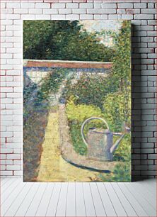Πίνακας, The Watering Can–Garden at Le Raincy (ca. 1883) by Georges Seurat