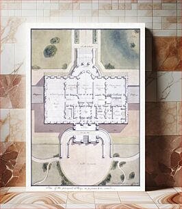 Πίνακας, The White House, Washington, D.C. Site plan and principal story plan, architectural design