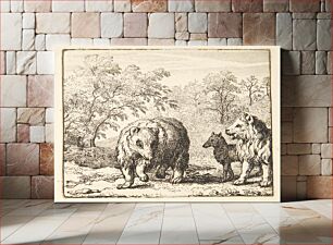 Πίνακας, The wolf and the bear are released by Allaert Van Everdingen