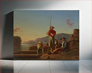 Πίνακας, The Wood-Boat (1850) by George Caleb Bingham