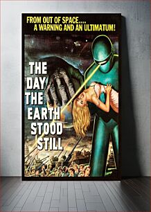 Πίνακας, Theatrical poster for the American release of the film The Day the Earth Stood Still (1951), vintage movie poster