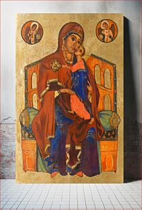 Πίνακας, Theotokos enthroned, Russian Icon Painter
