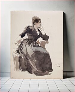 Πίνακας, Thérèse lainville, 1888 - 1894part of a sketchbook, by Albert Edelfelt