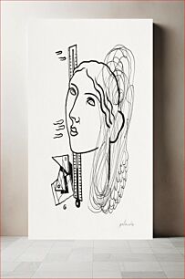 Πίνακας, Thermometer (1930) woman illustration by Mikulas Galanda
