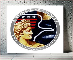 Πίνακας, This is the official emblem of the Apollo 17 lunar landing mission which was flown by astronauts Eugene A