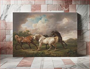 Πίνακας, Three Horses in a Stormy Landscape