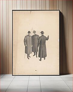 Πίνακας, [Three men in coats with U.S. Capitol building in background]
