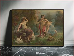 Πίνακας, [Three nymphs with swans]