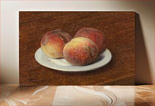 Πίνακας, Three Peaches on a Plate (1868) by Henri Fantin Latour