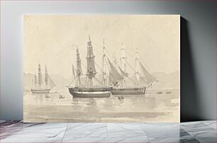 Πίνακας, Three Ships with Barque-like Rigging