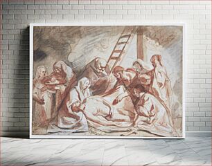 Πίνακας, Three studies of gesticulating Neapolitan fishermen by Wilhelm Marstrand